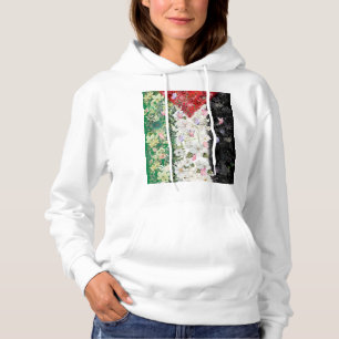 Floral Palestine Map - Free Palestine Map T-shirt Hoodie