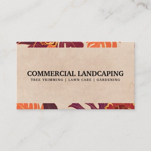 Floral Palm Leaves Pattern Background Business Card