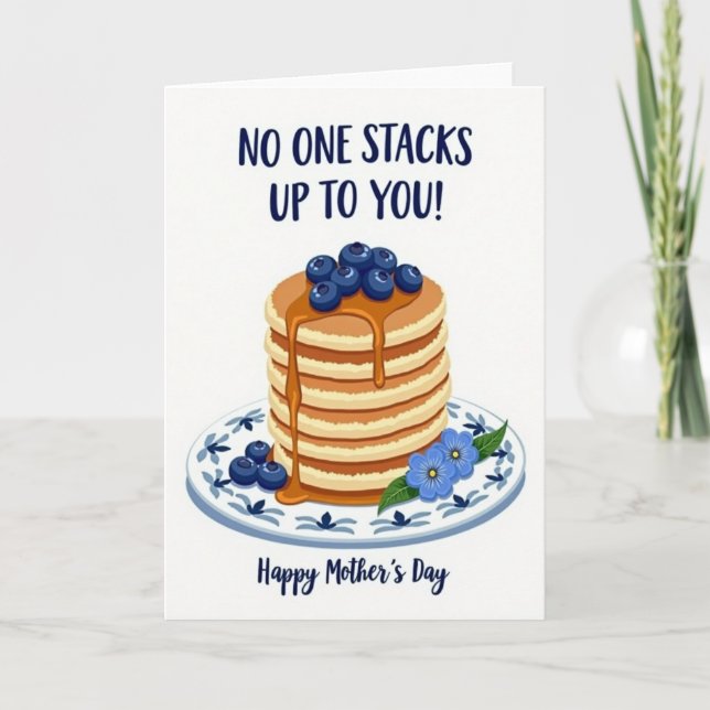 Floral Pancake Mothers Day Card (Front)