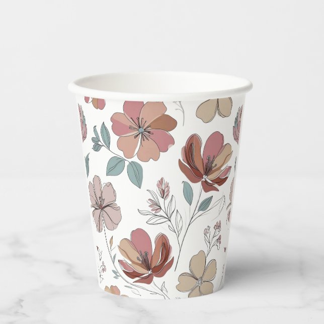 Floral Paper Cups (Front)