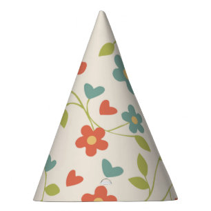 Floral Paper Party Hats
