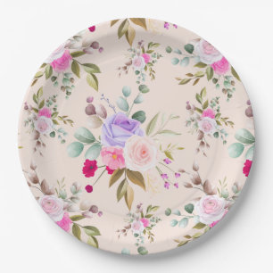 Floral Paper Plates