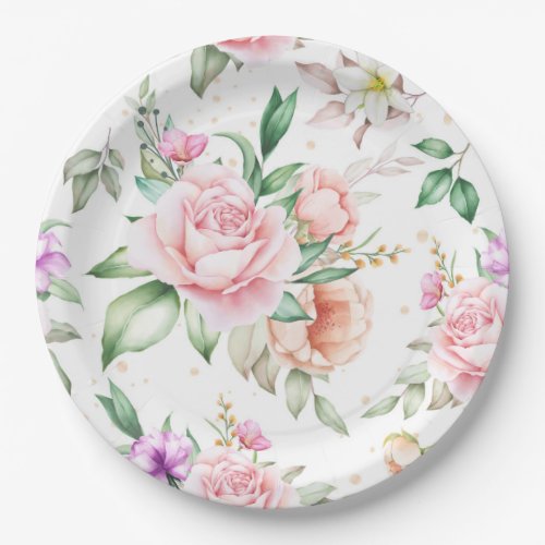 Floral Paper Plates