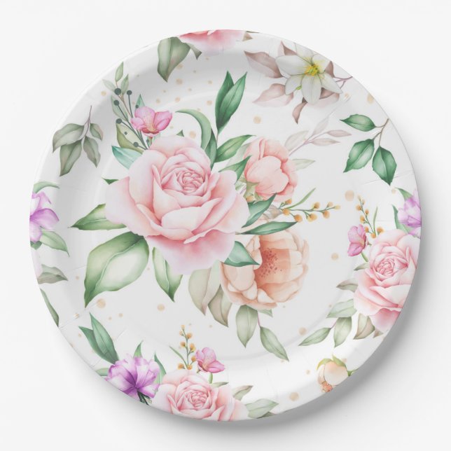 Floral Paper Plates (Front)