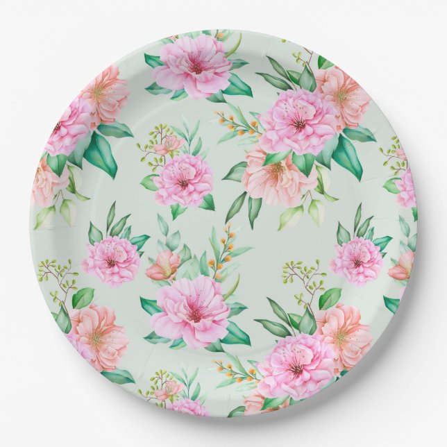 Floral Paper Plates (Front)