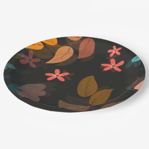 Floral  paper plates