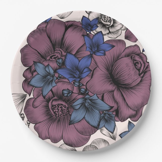 Floral Paper Plates (Front)