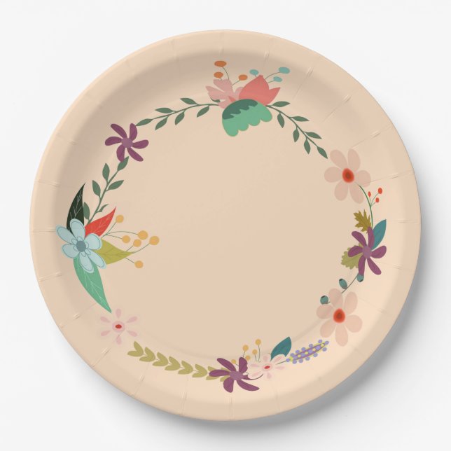 Floral Paper Plates (Front)