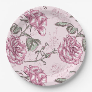 Floral Paper Plates