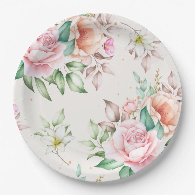 Floral Paper Plates (Front)