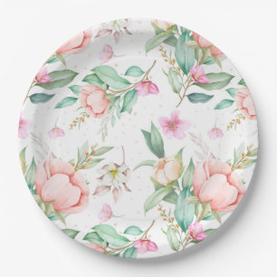 Floral Paper Plates