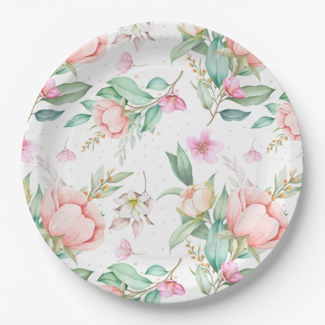 Floral Paper Plates (Front)