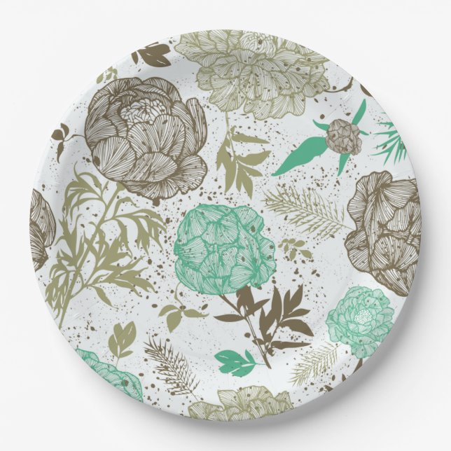 Floral Paper Plates (Front)