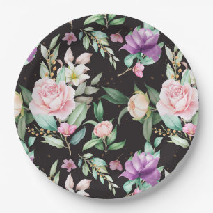 Floral Paper Plates