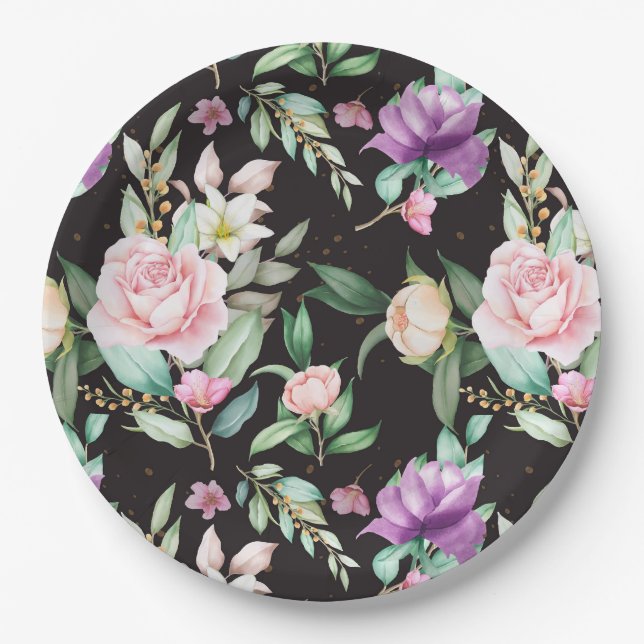 Floral Paper Plates (Front)