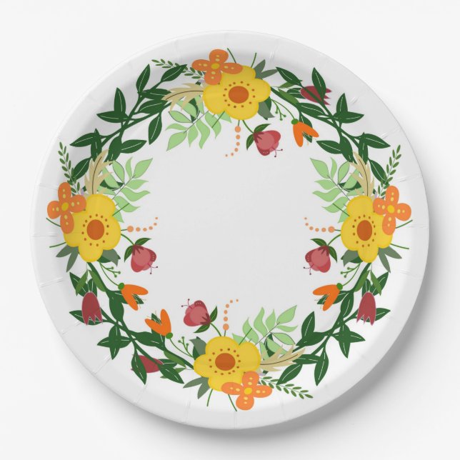 Floral Paper Plates (Front)
