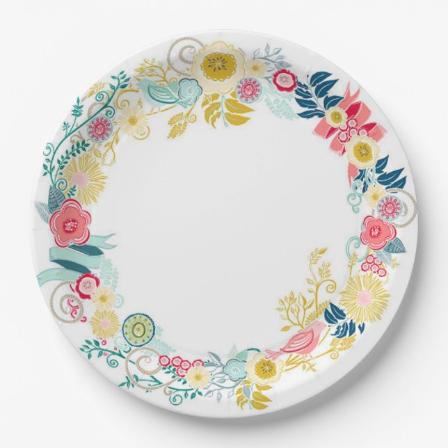 Floral Paper Plates (Front)