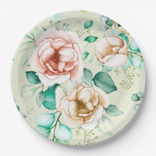 Floral Paper Plates