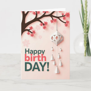 Floral Papercut Birthday Card