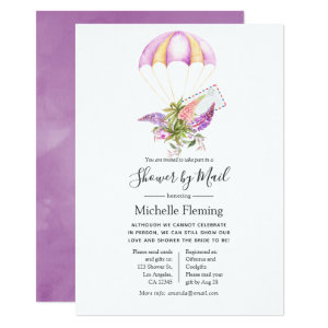 Floral Parachute Bridal or Baby Shower by Mail Invitation