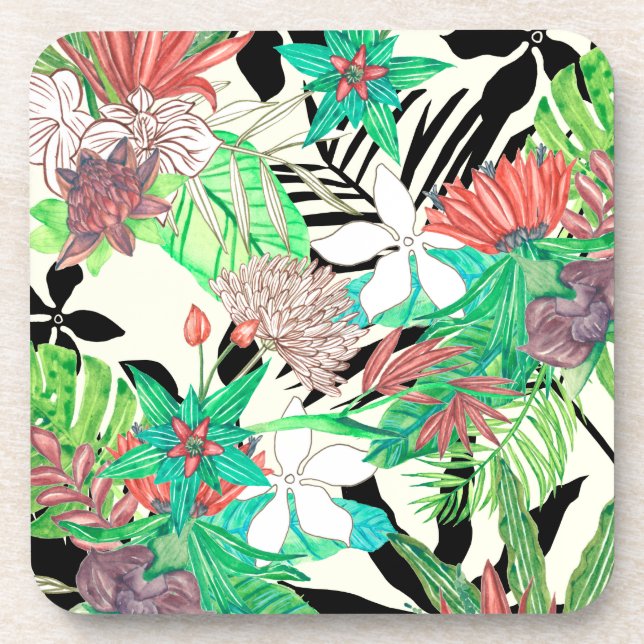 Floral Paradise II Beverage Coaster (Front)