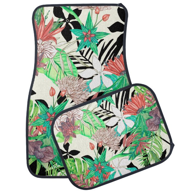Floral Paradise II Car Floor Mat (Set)
