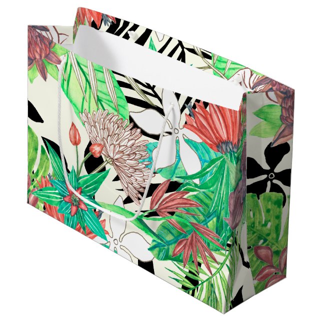 Floral Paradise II Large Gift Bag (Front Angled)