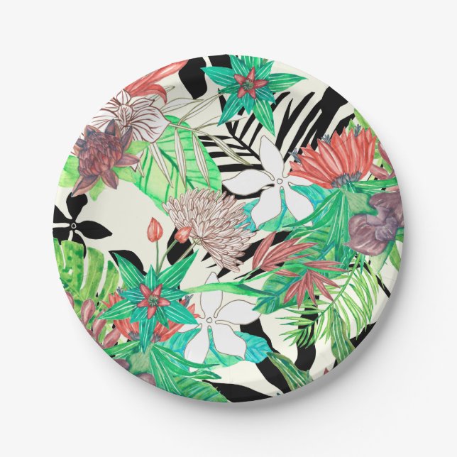 Floral Paradise II Paper Plates (Front)
