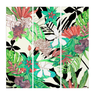 Floral Paradise II Triptych