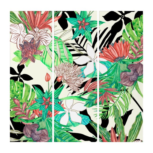 Floral Paradise II Triptych (Front)