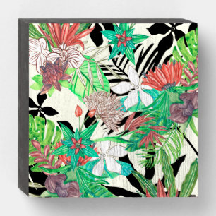 Floral Paradise II Wooden Box Sign