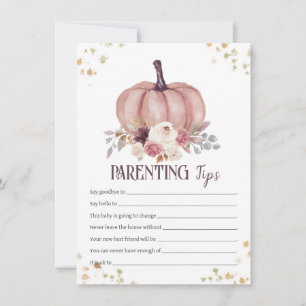 Floral Parenting Tips, Parents-to-be Advice Note Card