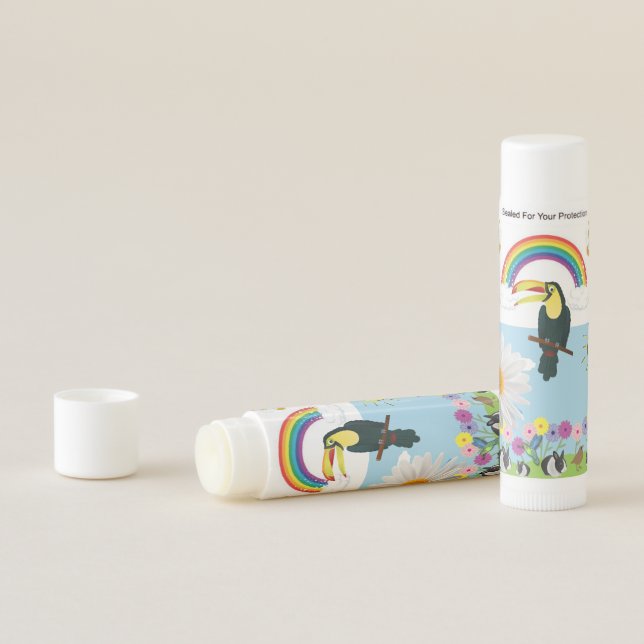 Floral Parrot Rabbits Rainbow  Lip Balm (In Situ)