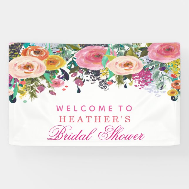 Floral Party Banner (Horizontal)