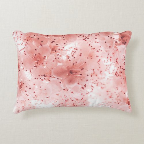 Floral Pastel Abstract Soft Banner Accent Pillow