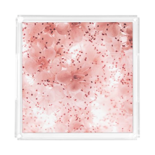 Floral Pastel Abstract Soft Banner Acrylic Tray