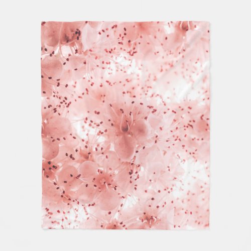 Floral Pastel Abstract Soft Banner Fleece Blanket