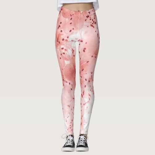 Floral Pastel Abstract Soft Banner Leggings
