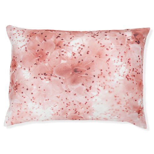 Floral Pastel Abstract Soft Banner Pet Bed