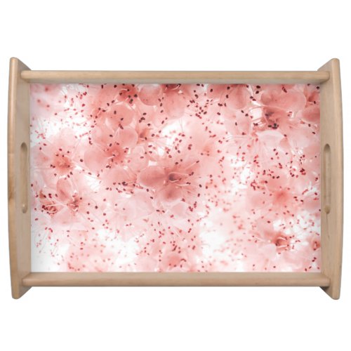 Floral Pastel Abstract Soft Banner Serving Tray