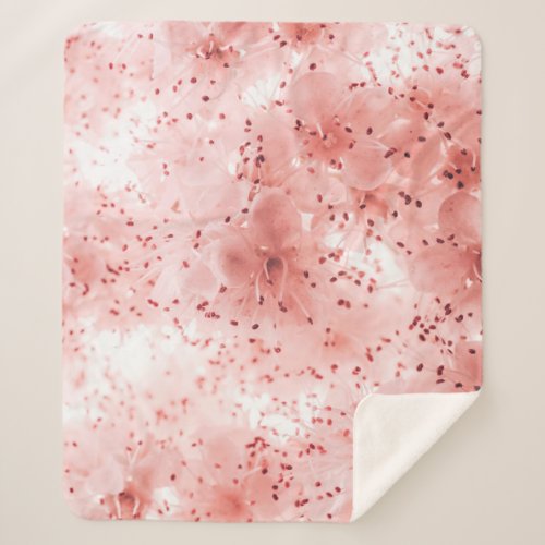Floral Pastel Abstract Soft Banner Sherpa Blanket