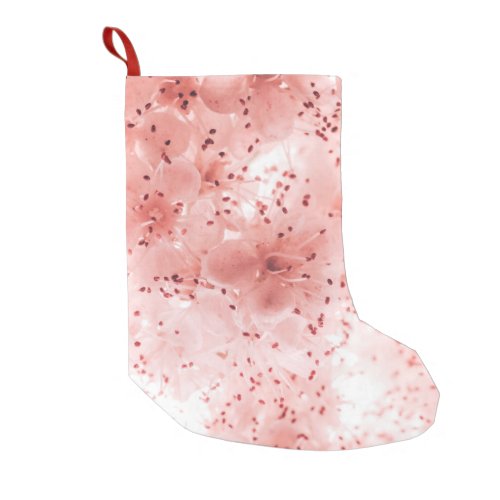 Floral Pastel Abstract Soft Banner Small Christmas Stocking