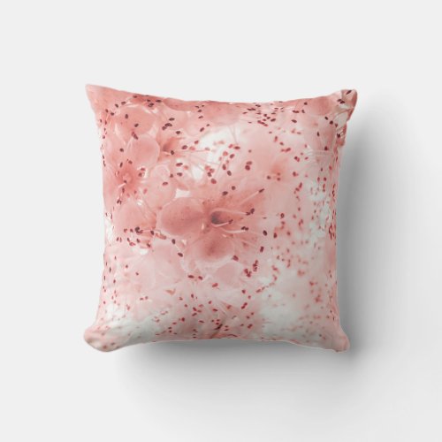 Floral Pastel Abstract Soft Banner Throw Pillow