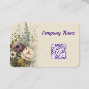 Floral Pastel Colors beautiful Flowers Bouquet  Business Card
