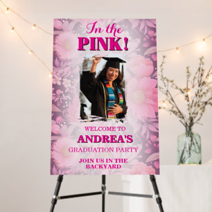Floral Pastel In The Pink! Graduation Party Foam Board