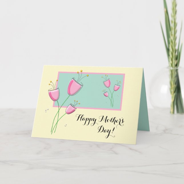 Floral Pastel Mother's Day Card with Text (Front)
