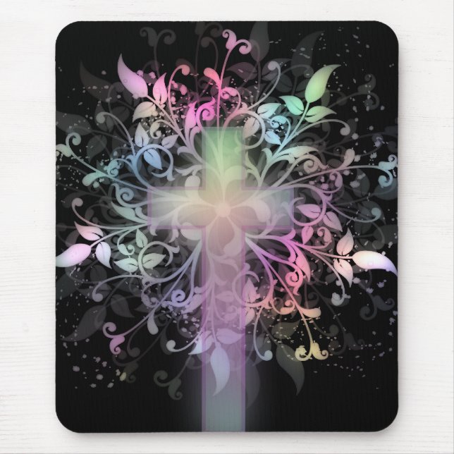 Floral Pastel Mouse Pad (Front)