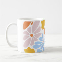 "Floral Pastel Mug – Elegant & Colorful Coffee Cup