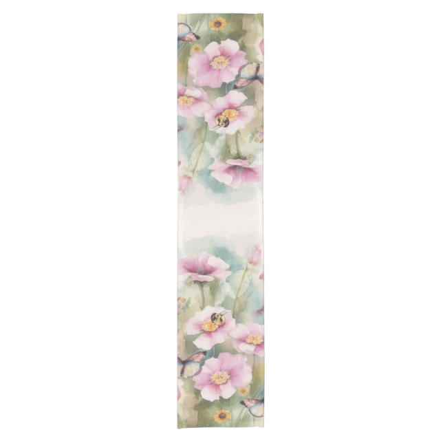 Floral pastel short table runner (Front)