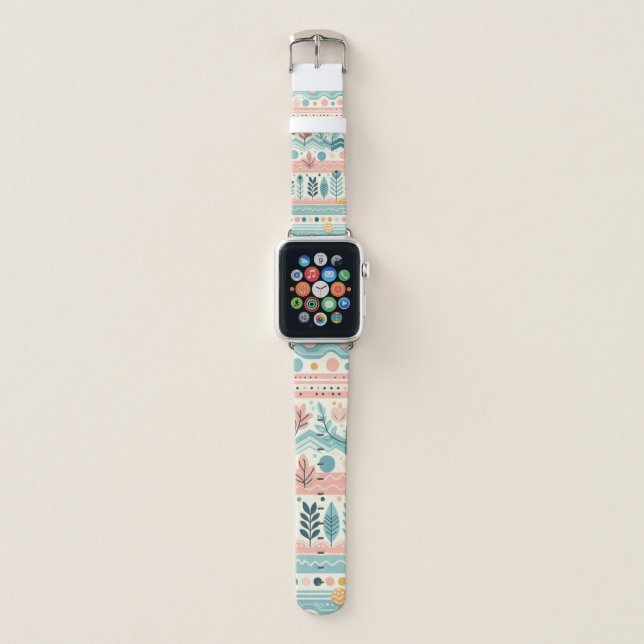 Floral Pastel Watch Band (Front)